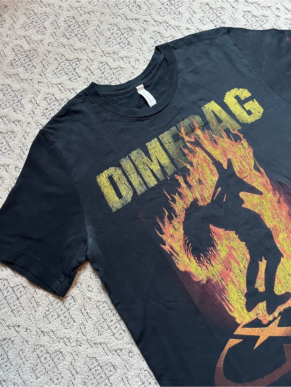 🎸 '19 Dimeb*g Darrell Pantera Band Guitarist Double Side Flame Arm Tag Soft Tee - Picture 9 of 16